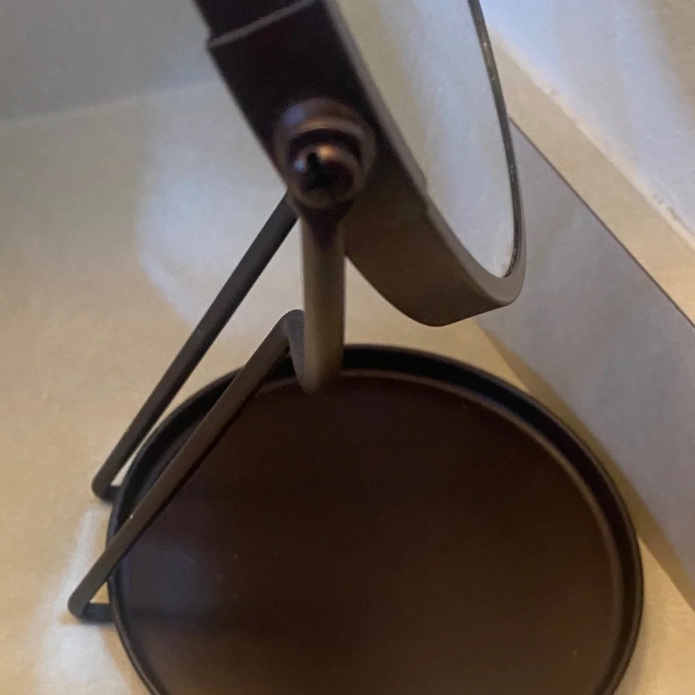 Umbra Bronze Vanity Mirror Magnifying Double Sided Metal